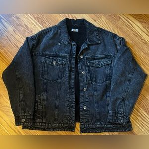 Forever 21 black washed fleece jacket